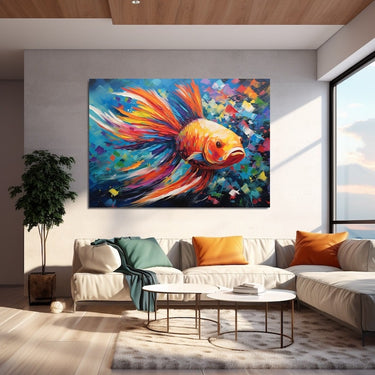 Betta Fish Acrylic Painting